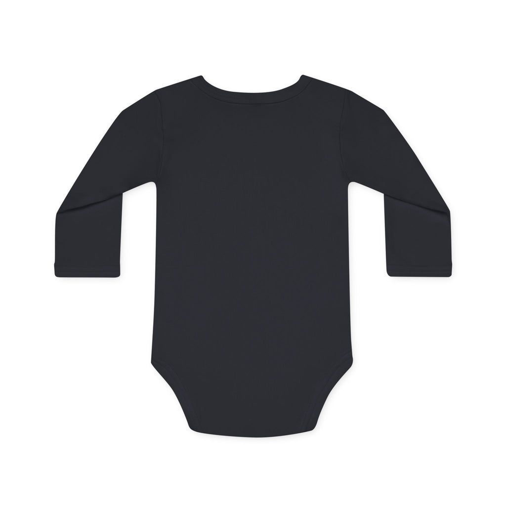 Tiny person. Big cattitude. - Baby Long-Sleeve Organic Bodysuit
