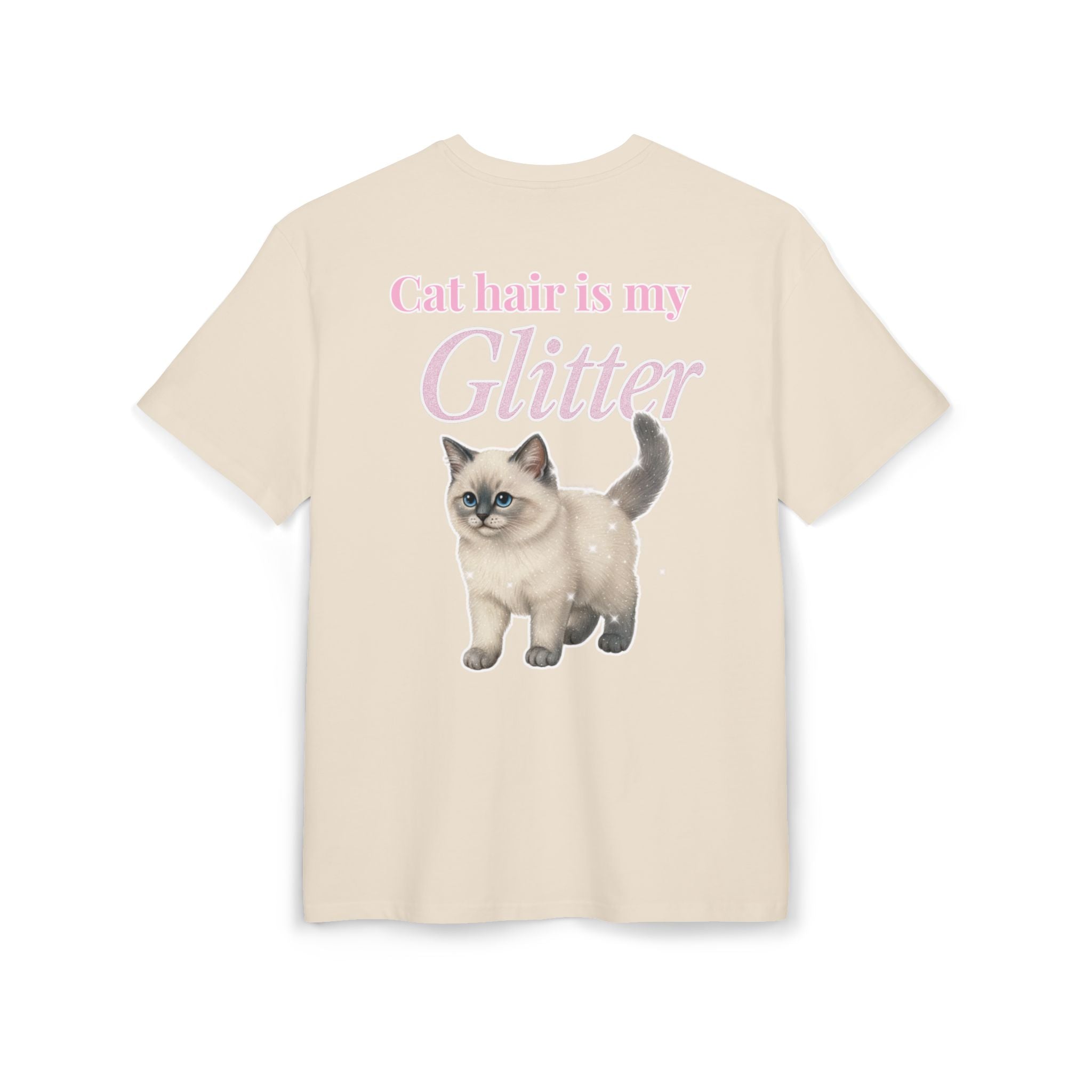 Cat hair is my glitter - Unisex Heavy Oversize Tee