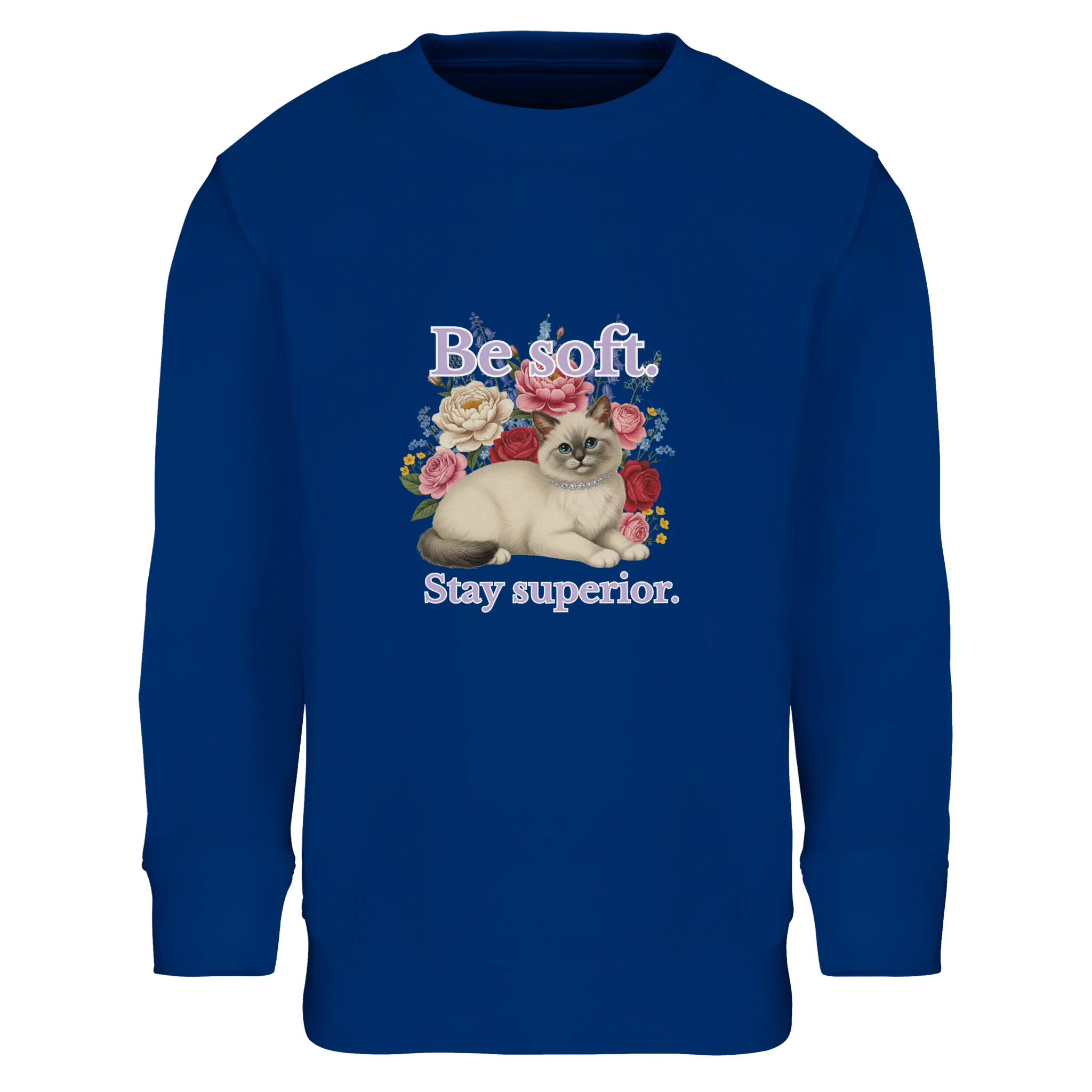 “kids sweatshirt with be soft stay superior cat design – cute children’s cat sweater