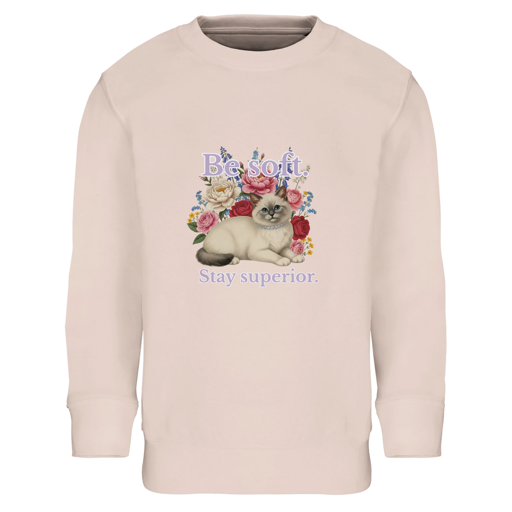 “kids sweatshirt with be soft stay superior cat design – cute children’s cat sweater